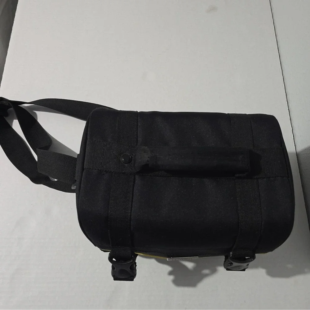 Nikon Camera Bag Adjustable Shoulder Strap Black Yellow Trim